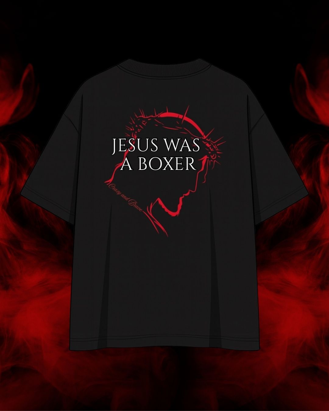 Camiseta Oversize Jesus Was a Boxer