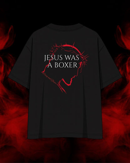 Camiseta Oversize Jesus Was a Boxer