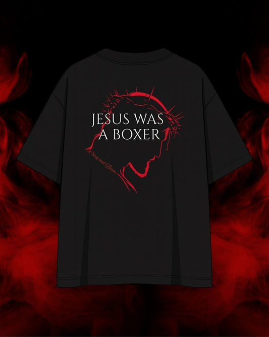 Camiseta Oversize Jesus Was a Boxer