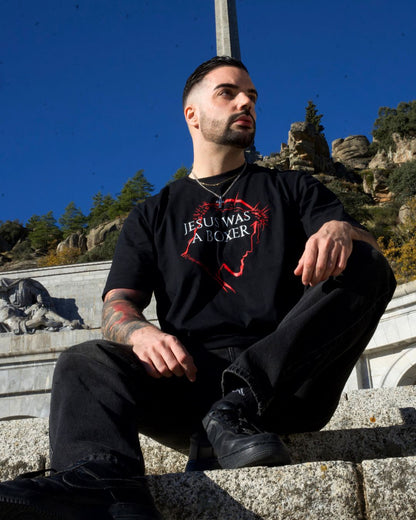 Camiseta Oversize Jesus Was a Boxer